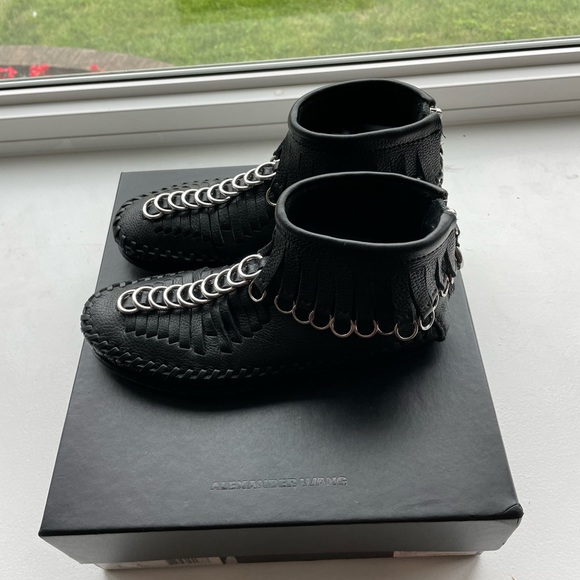 Alexander Wang Montana Moccasins black leather 6.5 - Picture 3 of 12